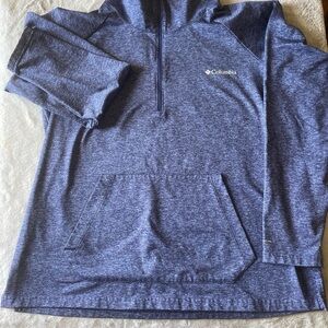 Columbia Omni-Wick Heathered Blue Top size large